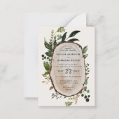 budget Rustic Foliing Ferme Faire-part de mariage (Devant)
