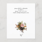 Budget Rustic Gold Herfst Floral Friendsgiving Flyer (Achterkant)