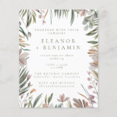 Budget Rustic Greenery Sage Stylish Wedding Invite (Voorkant)