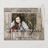 Budget Rustic High School Graduation Thank You (Voorkant)