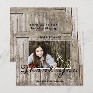 Budget Rustic High School Graduation Thank You