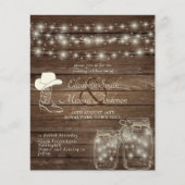 Budget Rustic Lights Mason Jars Cowboy Boot Pet (Voorkant)