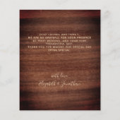 Budget Rustic Mariage 3 Photos Merci Cartes (Dos)