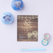 BUDGET Rustic Mason Jar Lights WEDING Flyer (Enkel)
