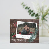 Budget Rustic Merry kersthout & Instant Photo (Staand voorkant)