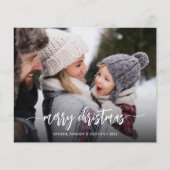 Budget Rustic Modern Merry-kerstfotokaart (Voorkant)