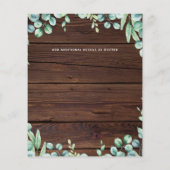 Budget Rustic Photo Collage Greenery Wedding Invit (Achterkant)