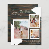 BUDGET RUSTIC SAVE THE DATE Huwelijksaankondiging  (Voorkant / Achterkant)