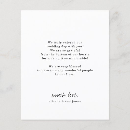 BUDGET Rustic Script Hartelijk dank voor de foto Flyer (Achterkant)