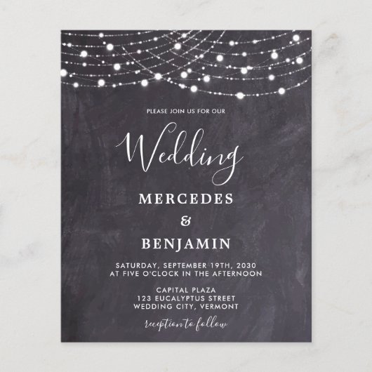 Budget Rustic Slate String Lights County Wedding (Voorkant)