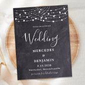 Budget Rustic Slate String Lights QR Code Weddensc