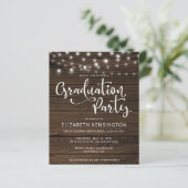 Budget Rustic String Lights Wood Graduparty (Staand voorkant)