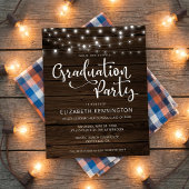 Budget Rustic String Lights Wood Graduparty