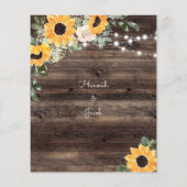 Budget Rustic Sunflower String Light Wedding (Achterkant)