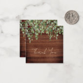 Budget Rustic Wedding Botanical Greenery Dank u Notitiekaartje (Voorkant / Achterkant in situ)