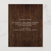 Budget Rustic Wood 3 Fotokerstsierkaartje (Achterkant)