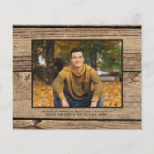 Budget Rustic Wood Afstuderen 4 Foto aankondiging (Achterkant)
