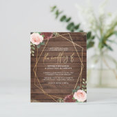 Budget Rustic Wood Burgundy & Geometric Wedding (Staand voorkant)