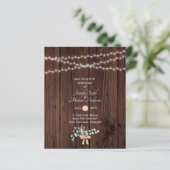 Budget Rustic Wood Coral Greenery Wedding (Staand voorkant)