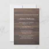 Budget Rustic Wood Grain Foto Afstuderen Kaart (Achterkant)