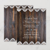 BUDGET Rustic Wood Lace Weddenschap (Voorkant / Achterkant)