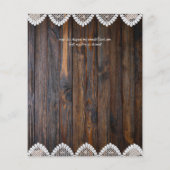 BUDGET Rustic Wood Lace Weddenschap (Achterkant)