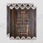 BUDGET Rustic Wood Lace Weddenschap (Voorkant / Achterkant)