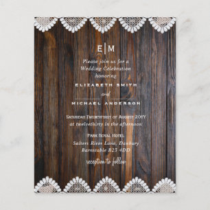 BUDGET Rustic Wood Lace Weddenschap