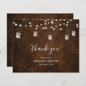 BUDGET Rustic Wood String Lights Hartelijk dank (Voorkant / Achterkant)