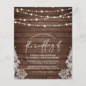 Budget Rustic Wood String Lights & Lace Wedding (Voorkant)