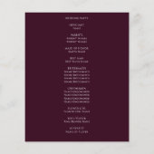 Budget Rustic Wood Sunflower Wedding Programme (Achterkant)