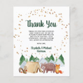 Budget Rustic Woodland Baby shower Dank u (Voorkant)