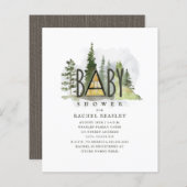 Budget Rustic Woodland Cabin Baby shower (Voorkant / Achterkant)