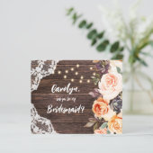 Budget RusticBlushFloral zal je mijn Bridesmaid zi (Staand voorkant)
