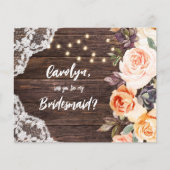 Budget RusticBlushFloral zal je mijn Bridesmaid zi (Voorkant)