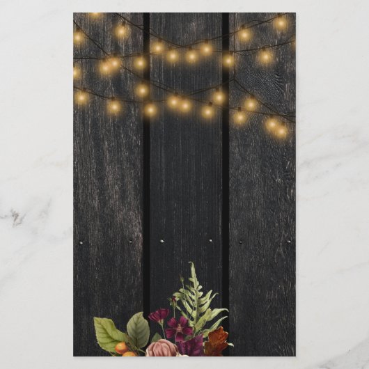 Budget rustiek hout Vrienden geven diner uitnodigi Flyer (Achterkant)