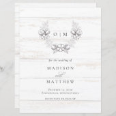 Budget Rustiek Hout Zuidelijk Katoen Save the Date (Voorkant / Achterkant)