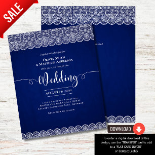 BUDGET Rustieke BLAUW Wit Kant Boerderij Bruiloft