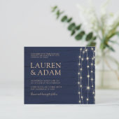 Budget Rustieke Blauwe String Lights Wedding (Staand voorkant)