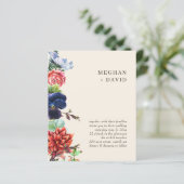 Budget Rustieke Blooms Floral Bruiloft Uitnodiging (Staand voorkant)