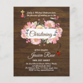 BUDGET Rustieke Bos Doop Uitnodiging Doopfeest  (Voorkant)