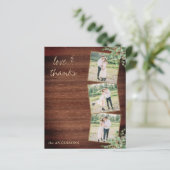 Budget Rustieke bruiloft 3 foto's Dank u kaarten (Staand voorkant)