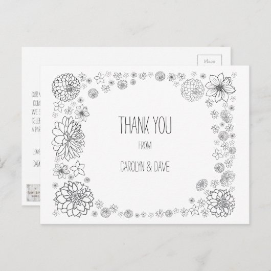 Budget rustieke bruiloft dank u kaarten (Voorkant / Achterkant)