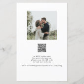 Budget rustieke foto QR RSVP bruiloft uitnodiging (Achterkant)