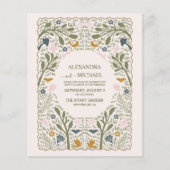 Budget Rustieke Green Woodland Varen Bruiloft (Voorkant)