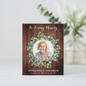 Budget Rustieke groen Begrafenis Dank u Kaarten (Staand voorkant)