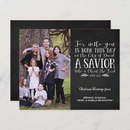 Budget rustieke kerst vers typografie foto (Voorkant / Achterkant)