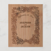 Budget rustieke laser gesneden vogel bloemenbruilo (Achterkant)