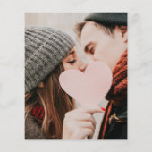 Budget Rustieke Slingerlicht Foto Trouw Uitnodigin (Achterkant)