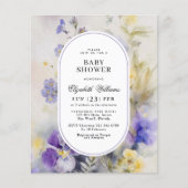 Budget Rustieke Waterverf Baby shower Invitation (Voorkant)
